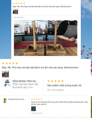 Khách feedback tự nhiên sau khi mua khay để chai lọ gia vị
