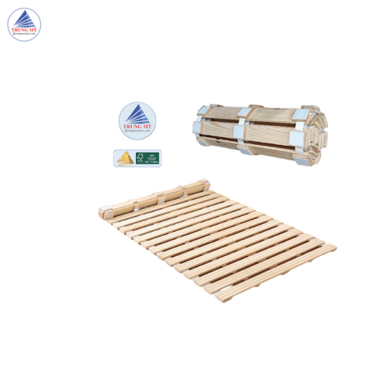 Giường gỗ trải sàn 2 người ngủ